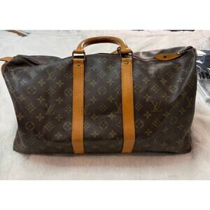 Vintage Louis Vuitton Monogram Canvas Keepall 45 Duffel Bag